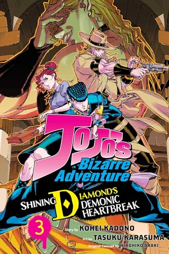 Manga cover featuring Hol Horse, Josuke Higashikata, and a woman against a large silhouette.