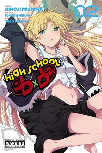 Manga cover featuring a blonde girl holding a cross with High School DxD logo.