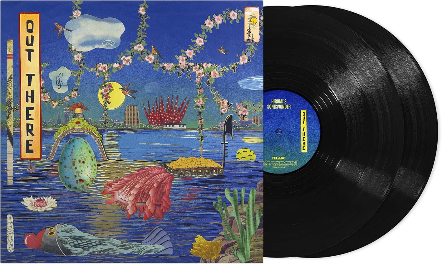 Hiromi Sonicwonder’s “Out There” vinyl record with surreal aquatic cover art.
