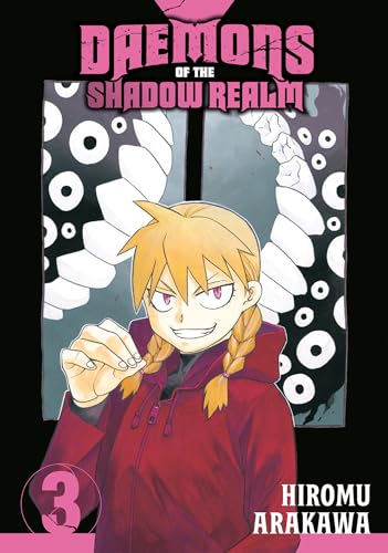 Manga cover featuring a blonde character in a red hoodie before a monster background.