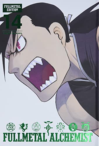 Fullmetal Alchemist manga volume 14 cover featuring a close-up of a snarling character.