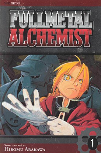 Fullmetal Alchemist Volume 1 manga cover featuring Edward Elric and Alphonse Elric.