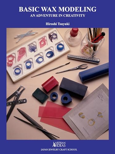 Book cover featuring wax carving tools, colorful wax blocks, and jewelry designs.