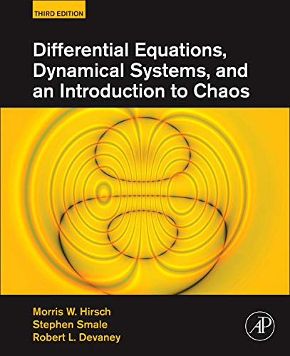 Textbook cover: “Differential Equations, Dynamical Systems, and an Introduction to Chaos.”