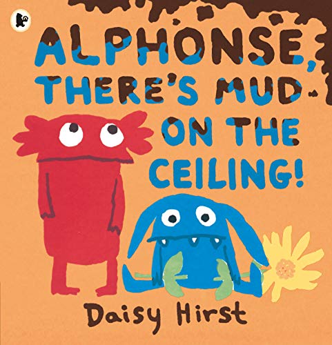Book cover with red and blue cartoon monsters and playful text.