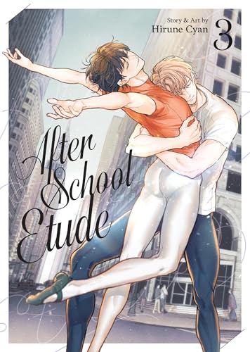 Manga cover: two young men embracing, one in ballet pose, city background.