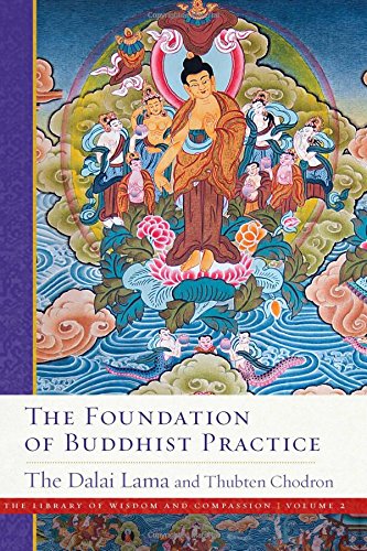 Book cover depicting a colorful Buddhist painting of Buddha and deities.