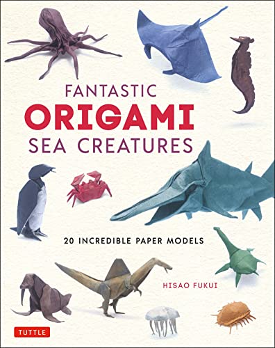 Book cover featuring folded paper models of various sea creatures.