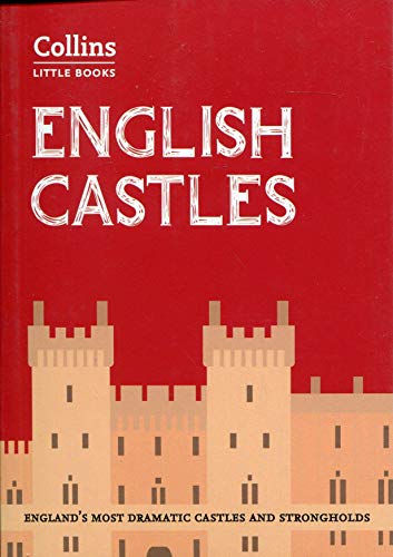 Red book cover with white text “English Castles” and castle illustration.