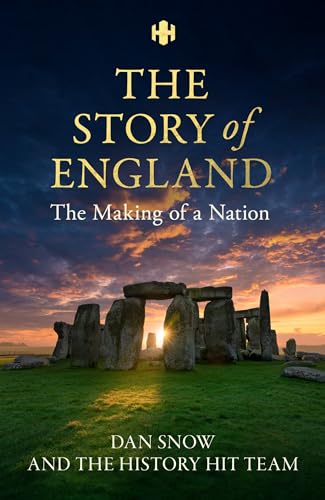 Book cover showing Stonehenge at sunset with the title The Story of England.
