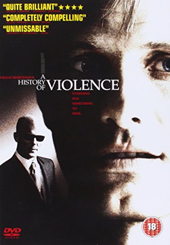 DVD cover for "A History of Violence" featuring a man with a shadowy figure.