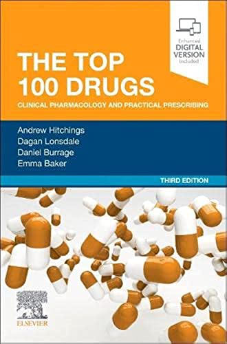 Book cover: "The Top 100 Drugs" with pills and text details.