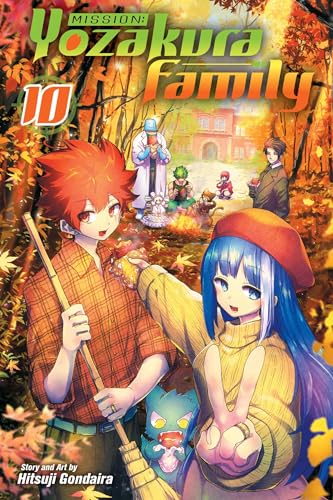 Manga volume 10 cover with characters in an autumnal setting.