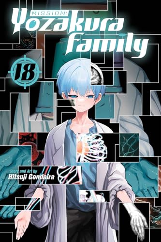 Manga volume 18 cover featuring a blue-haired character in a fragmented design.