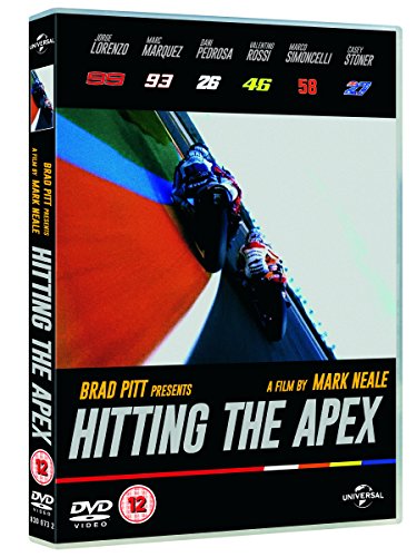 "Hitting the Apex" DVD case with a motorcyclist in a racing suit on the cover.