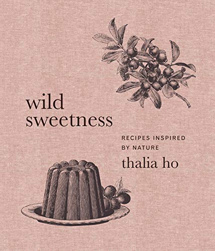 Book cover titled Wild Sweetness with illustrations of berries and a fluted cake.