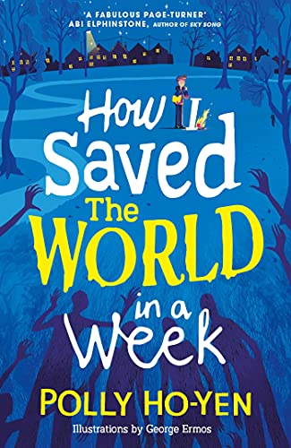 Book cover showing a child standing before a crowd of silhouettes against blue background.