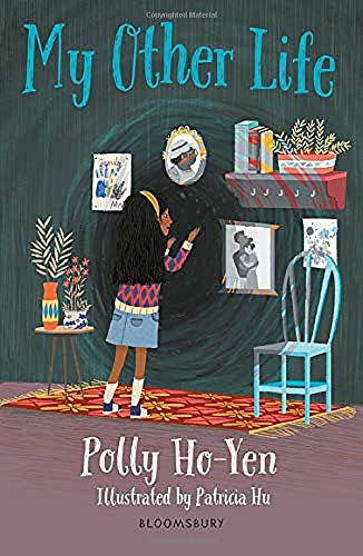Book cover: girl with mirror in illustrated room, “My Other Life.”