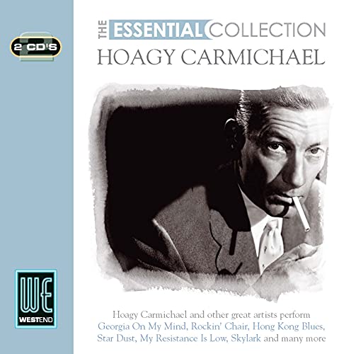 CD cover featuring a black and white portrait of Hoagy Carmichael smoking a cigarette.