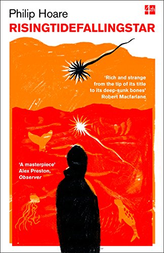 Book cover: orange and red abstract art with silhouetted figures and sea creatures.