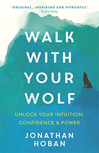 Book cover with teal mountains, white text, and a lone wolf silhouette.