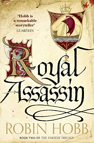 Book cover for "Royal Assassin" by Robin Hobb, featuring ornate lettering.