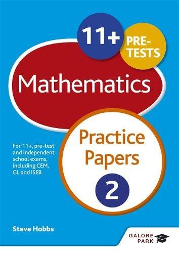 Book cover: "11+ Mathematics Practice Papers 2" with colorful circles.