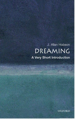 Book cover for "Dreaming: A Very Short Introduction" with blue gradient.