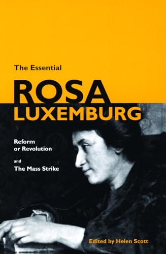 Book cover featuring a portrait of Rosa Luxemburg with yellow and black text.
