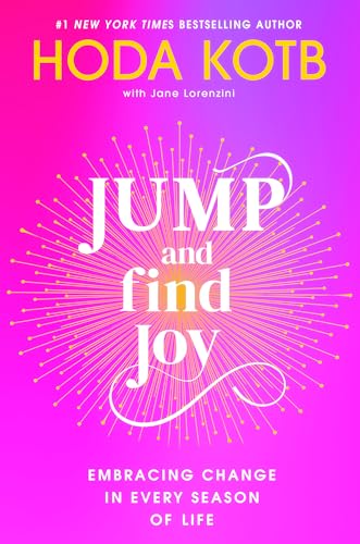 Book cover with white text reading "Jump and find joy" on a purple background.