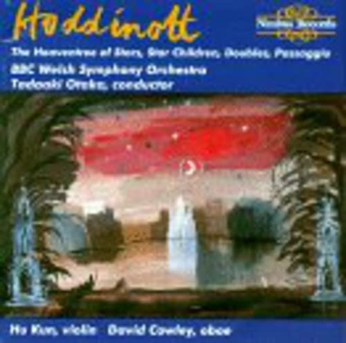 CD cover for Alun Hoddinott’s “Heaventree of Stars” with abstract landscape.