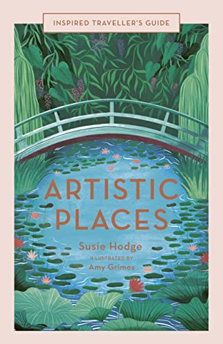 Book cover with an arched bridge over a pond with lily pads.