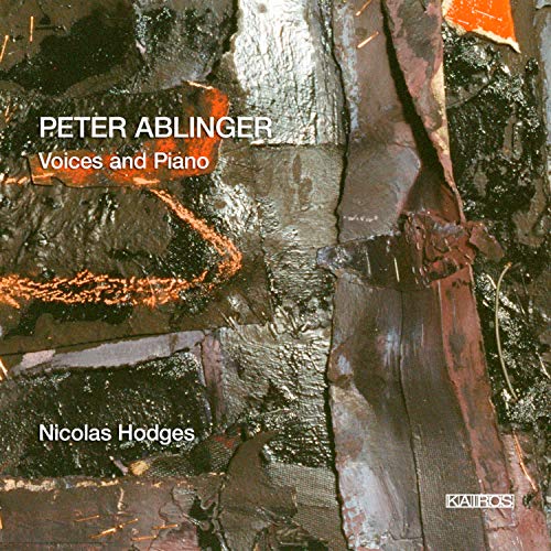 CD cover for "Voices and Piano" by Nicolas Hodges, abstract art.