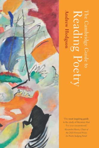 Book cover with abstract colorful painting on left and orange panel with white text.