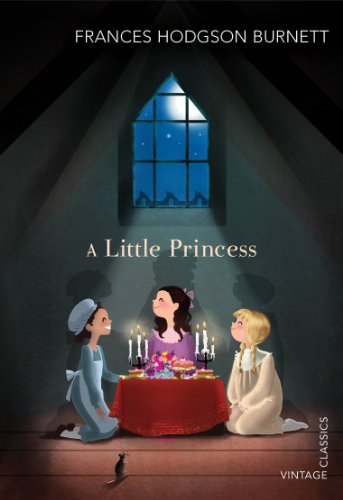 Book cover for "A Little Princess" depicting three girls and candles.