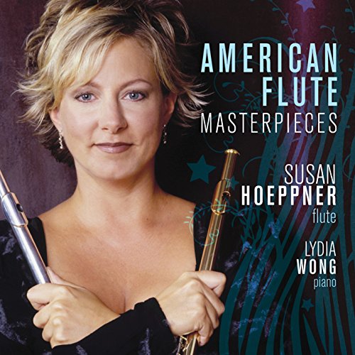 CD cover featuring Susan Hoeppner with a flute, titled "American Flute Masterpieces".