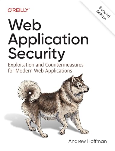 Book cover: "Web Application Security" with a husky dog illustration.