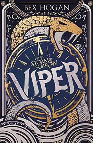 Book cover featuring a golden viper coiled around a dark clock face.