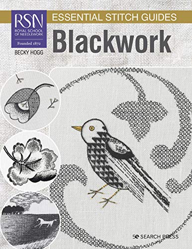 Book cover featuring blackwork embroidery of a bird with circular insets of floral patterns.