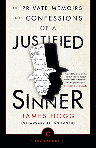 Book cover featuring a top-hatted silhouette split between handwritten text and a black shadow.