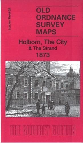1873 London map cover featuring a historic street scene and buildings.