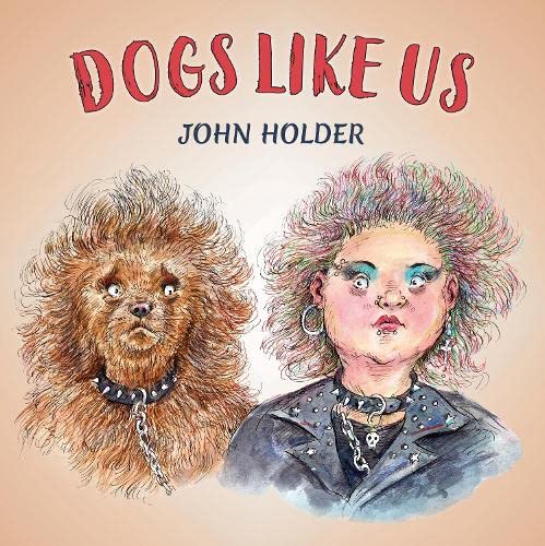 Book cover: illustrated dog and punk-style person with colorful hair.