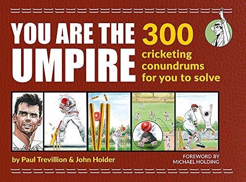 Book cover: "You Are the Umpire" with cricket illustrations and players.