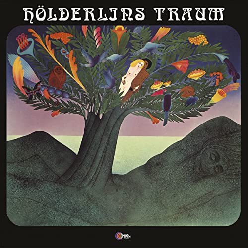 Album cover: fantastical tree with birds, flowers, and a human figure.