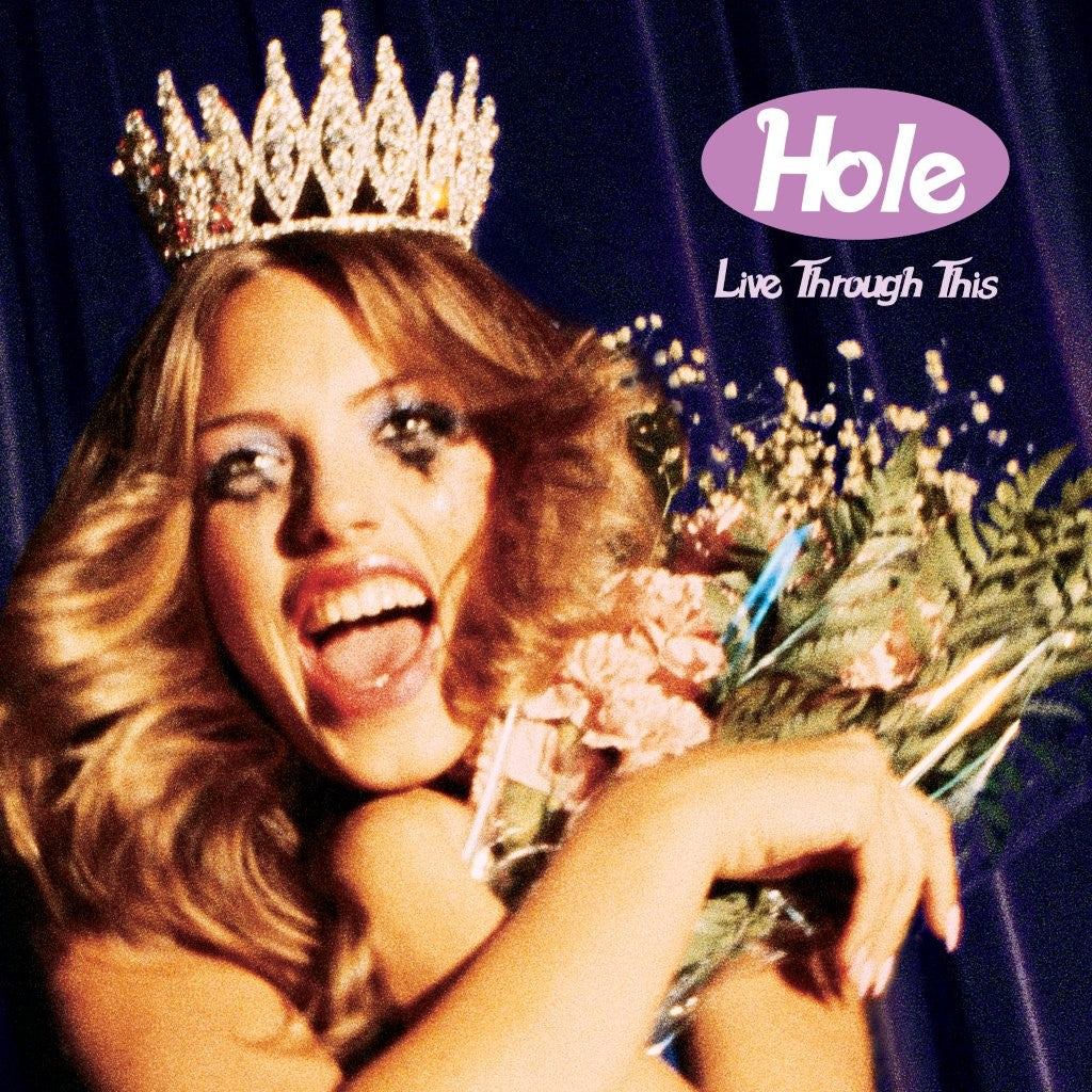 Hole's "Live Through This" album cover: woman with crown and flowers.