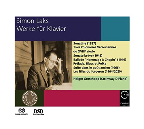 CD cover featuring portrait of composer Simon Laks and track listing.