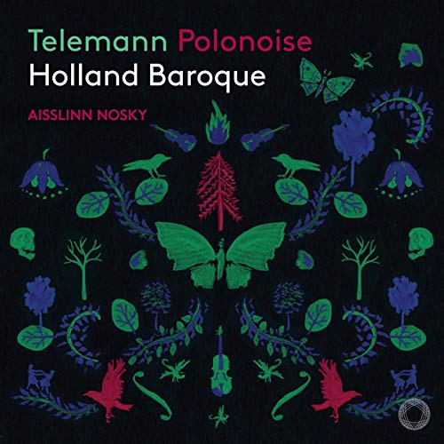 "CD cover with black background, colorful nature illustrations, and white and colored text."