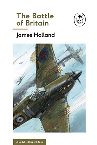 "Book cover featuring illustration of British planes in mid-air combat, titled 'The Battle of Britain'."