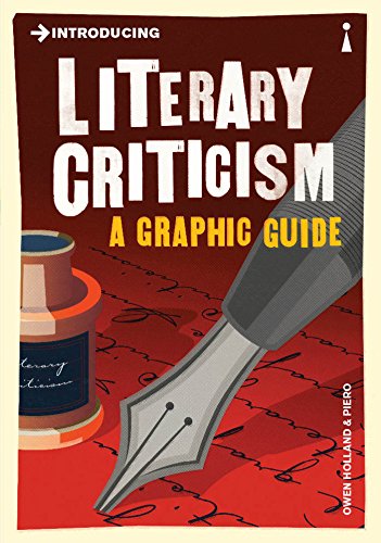 Book cover featuring a fountain pen, inkwell, and the title Literary Criticism.