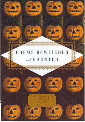 Book cover with a repeating pattern of jack-o'-lanterns and a central white diamond label.